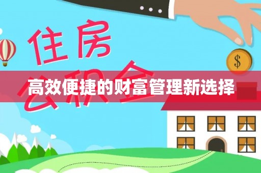 定兴高效便捷的财富管理新选择